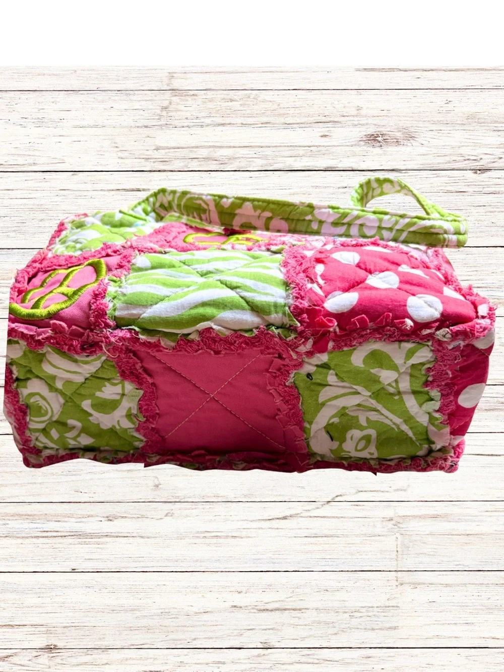 HANDCRAFTED FESTIVAL BAG QUILTED Shoulder Purse Hippie Barbie Pink Peace Sign - Picture 10 of 10